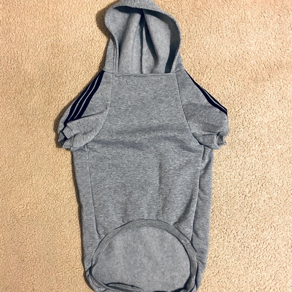 Fresh Pawz Grey Adidog Logo Fleece Dog Hoodie, 7XL - Picture 2 of 2